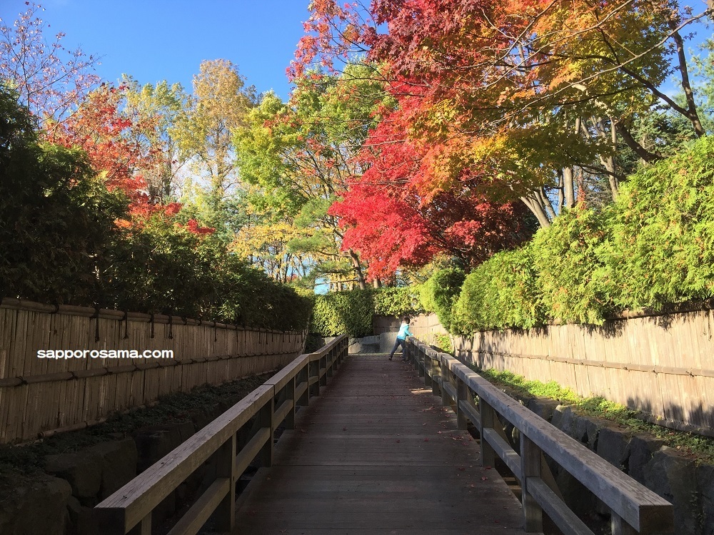 子連れ紅葉スポットにおすすめ 遊具も充実 札幌市北区 百合が原公園 世界の庭園 札幌で子育て